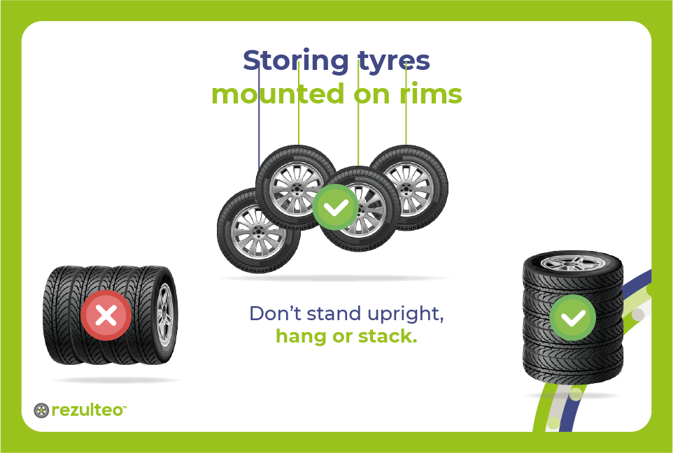 Storing tyres with rims